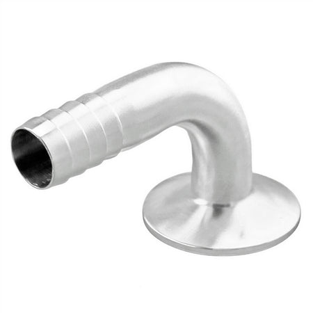 Stainless Steel Tri-Clover 90° Elbow - 1.5" TC X 3/4" OD Barb