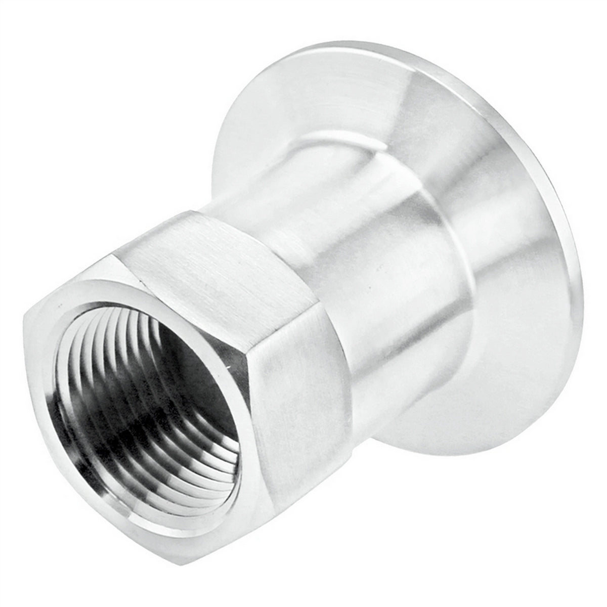 Stainless Steel Tri-Clover Fitting - 1.5" TC X 3/4" Female NPT