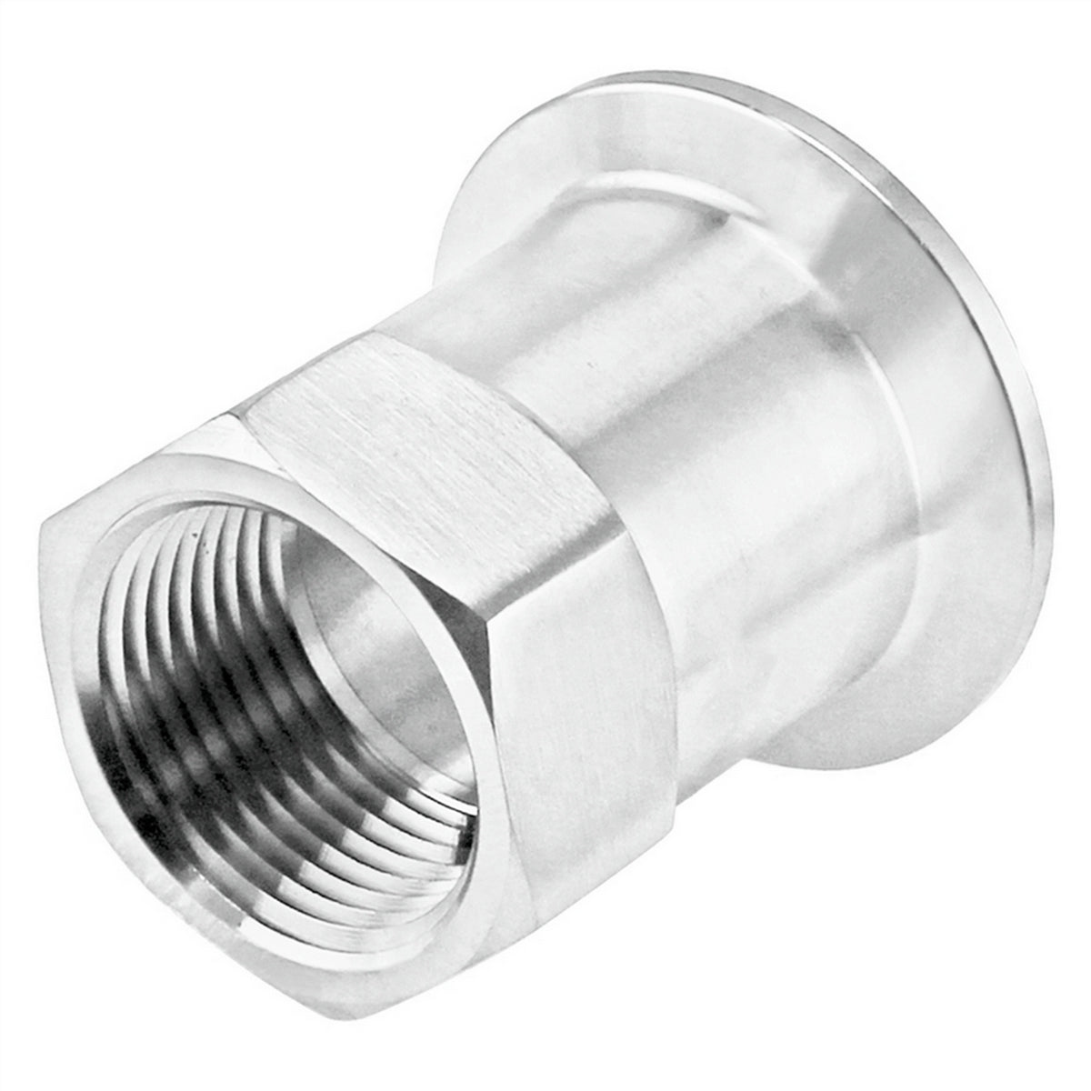 Stainless Steel Tri-Clover Fitting - 1.5" TC X 1" Female NPT