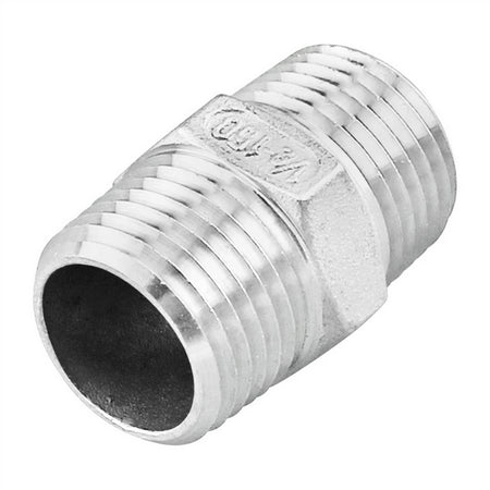Stainless Steel Hex Nipple - 1/2" Male NPT (1 1/2")
