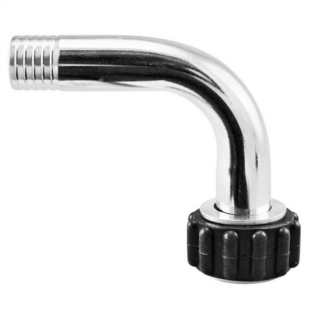 Stainless Steel Quick Connector 90° Elbow - 1/2" Female NPT X 5/8" OD Barb