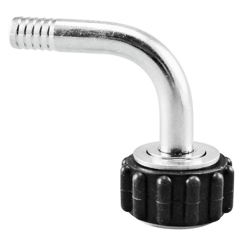 Stainless Steel Quick Connector 90° Elbow - 1/2" Female BSP X 1/2" OD Barb