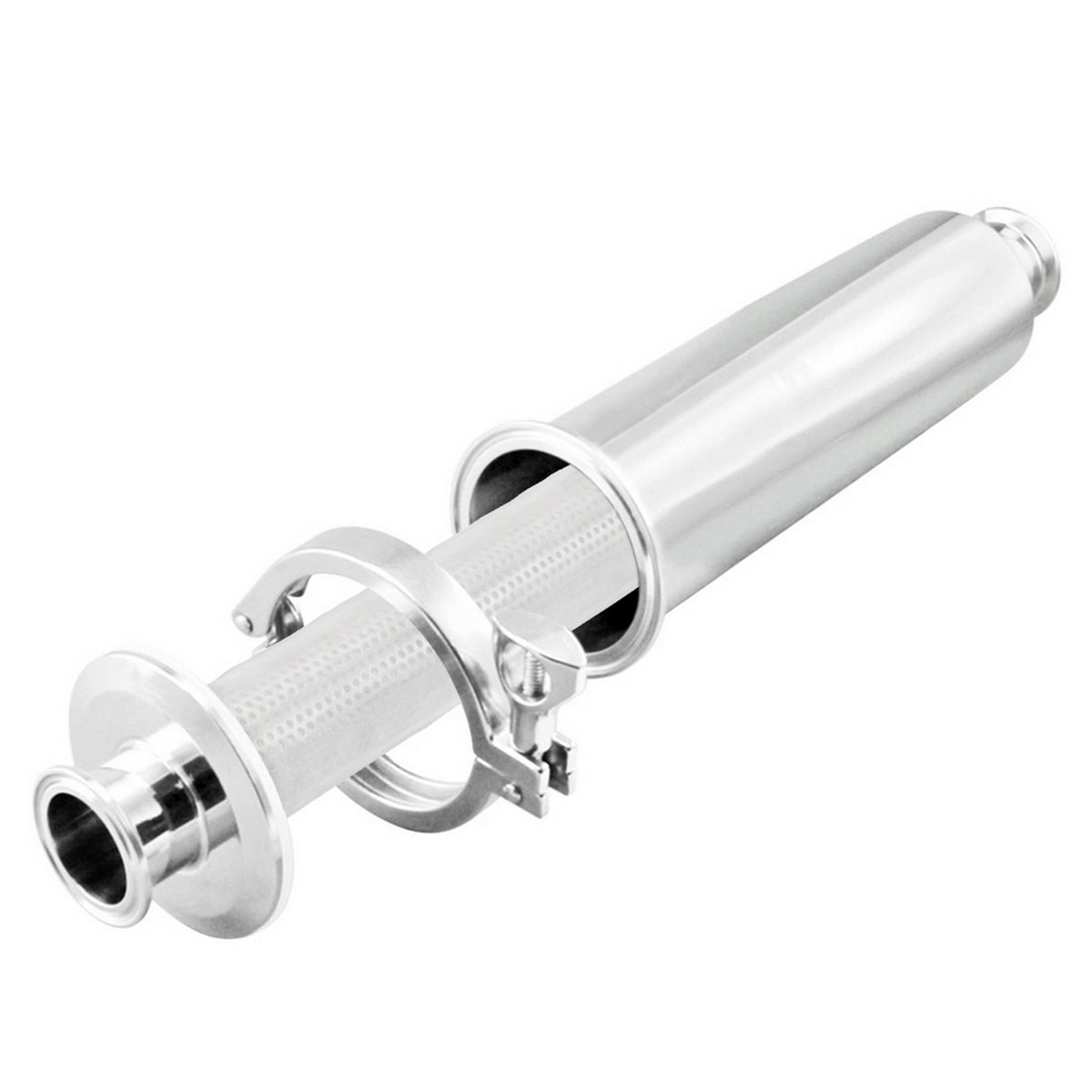 Stainless Steel Tri-Clover Inline Sanitary Filter - 1.5" TC