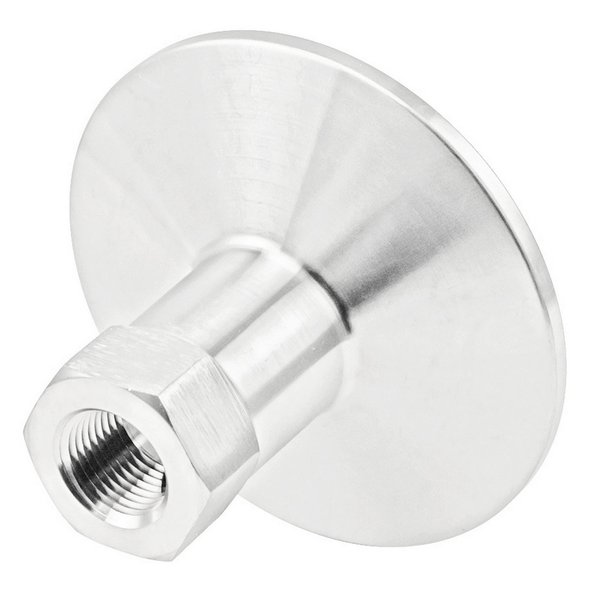 Stainless Steel Tri-Clover Fitting - 2" TC X 1/4" Female NPT
