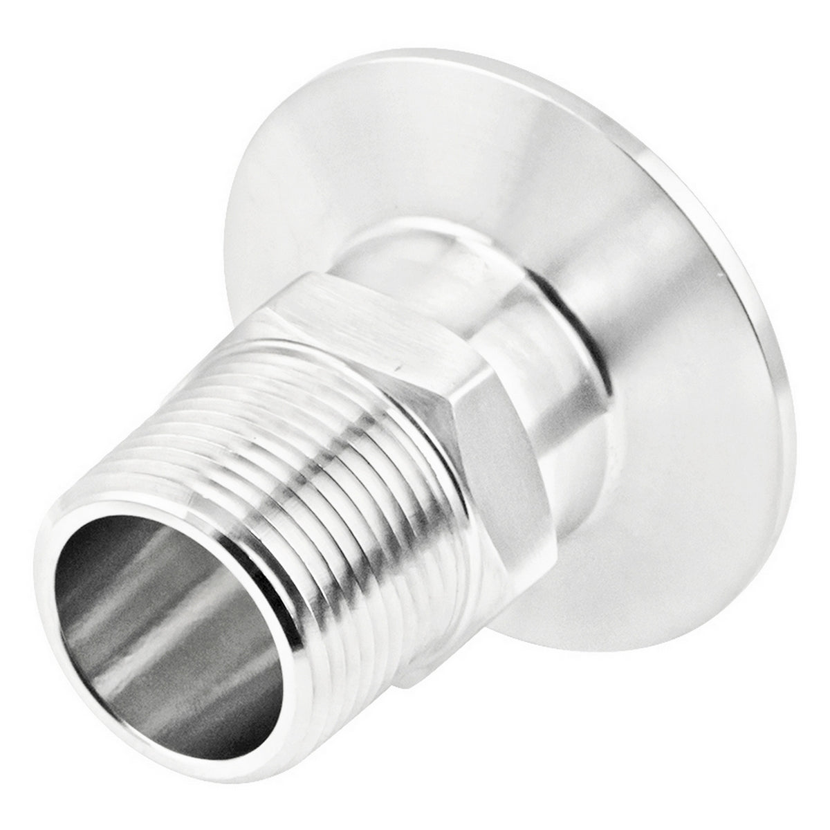 Stainless Steel Tri-Clover Fitting - 2" TC X 1" Male NPT