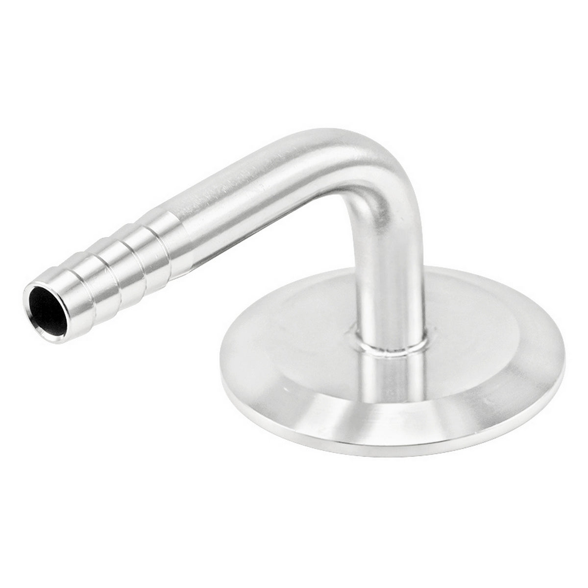 Stainless Steel Tri-Clover 90° Elbow - 2" TC X 1/2" OD Barb