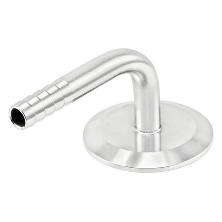 Stainless Steel Tri-Clover 90° Elbow - 2" TC X 1/2" OD Barb