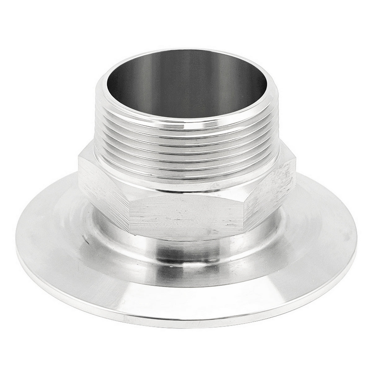 Stainless Steel Tri-Clover Fitting - 3" TC X 1 1/2" Male NPT