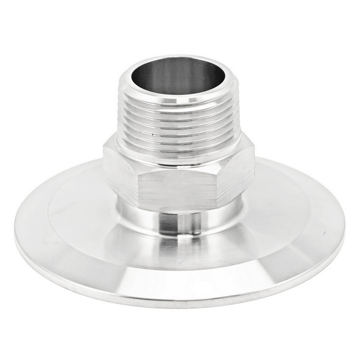 Stainless Steel Tri-Clover Fitting - 3" TC X 1" Male NPT