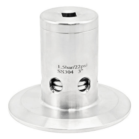 Stainless Steel Tri-Clover Pressure Relief Valve - 3" TC