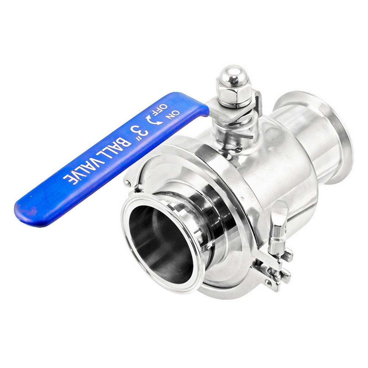 Stainless Steel Tri-Clover Quick Clean Ball Valve - 3" TC