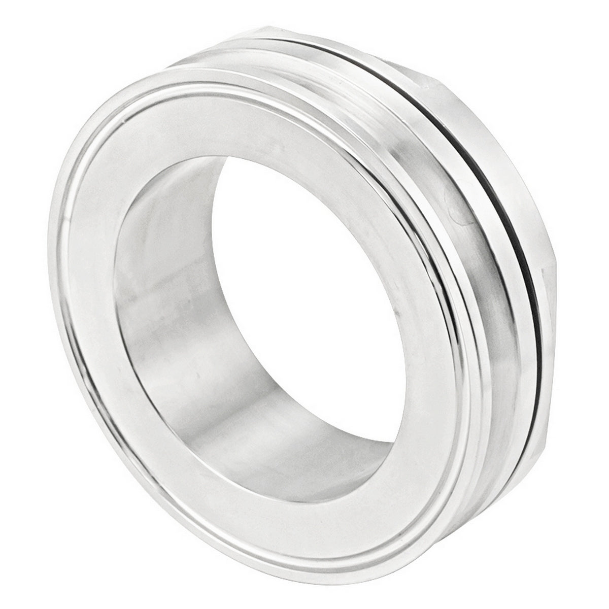 Stainless Steel Tri-Clover Weldless Bulkhead - 3" TC