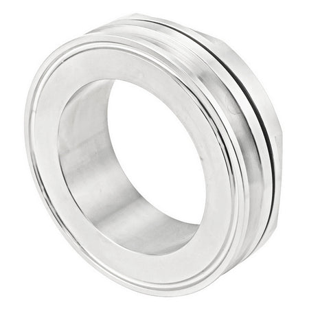 Stainless Steel Tri-Clover Weldless Bulkhead - 3" TC