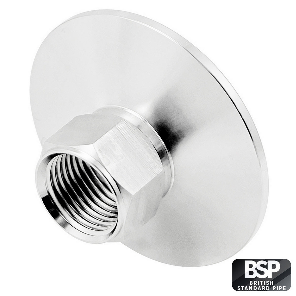 Stainless Steel Tri-Clover Fitting - 2" TC X 1/2" Female BSP