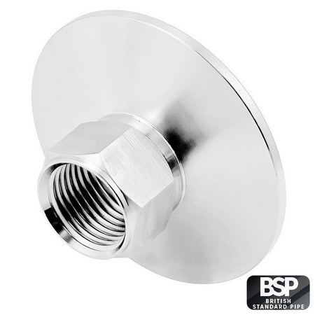 Stainless Steel Tri-Clover Fitting - 2" TC X 1/2" Female BSP