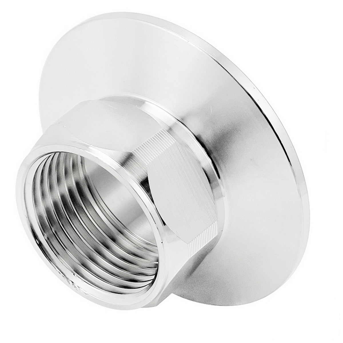Stainless Steel Tri-Clover Fitting - 2" TC X 1" Female BSP