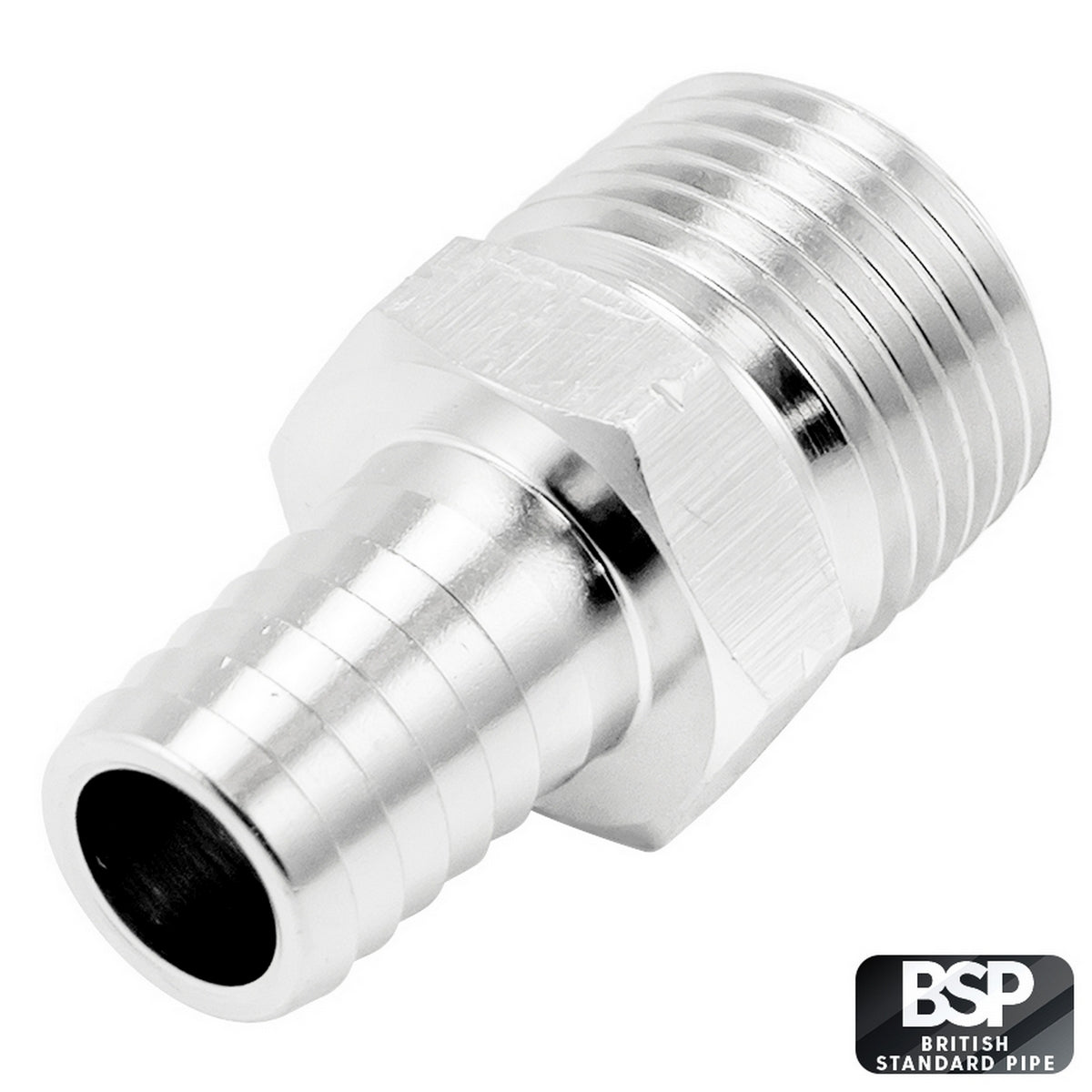 Stainless Steel Fitting - 1/2" Male BSP X 1/2" OD Barb