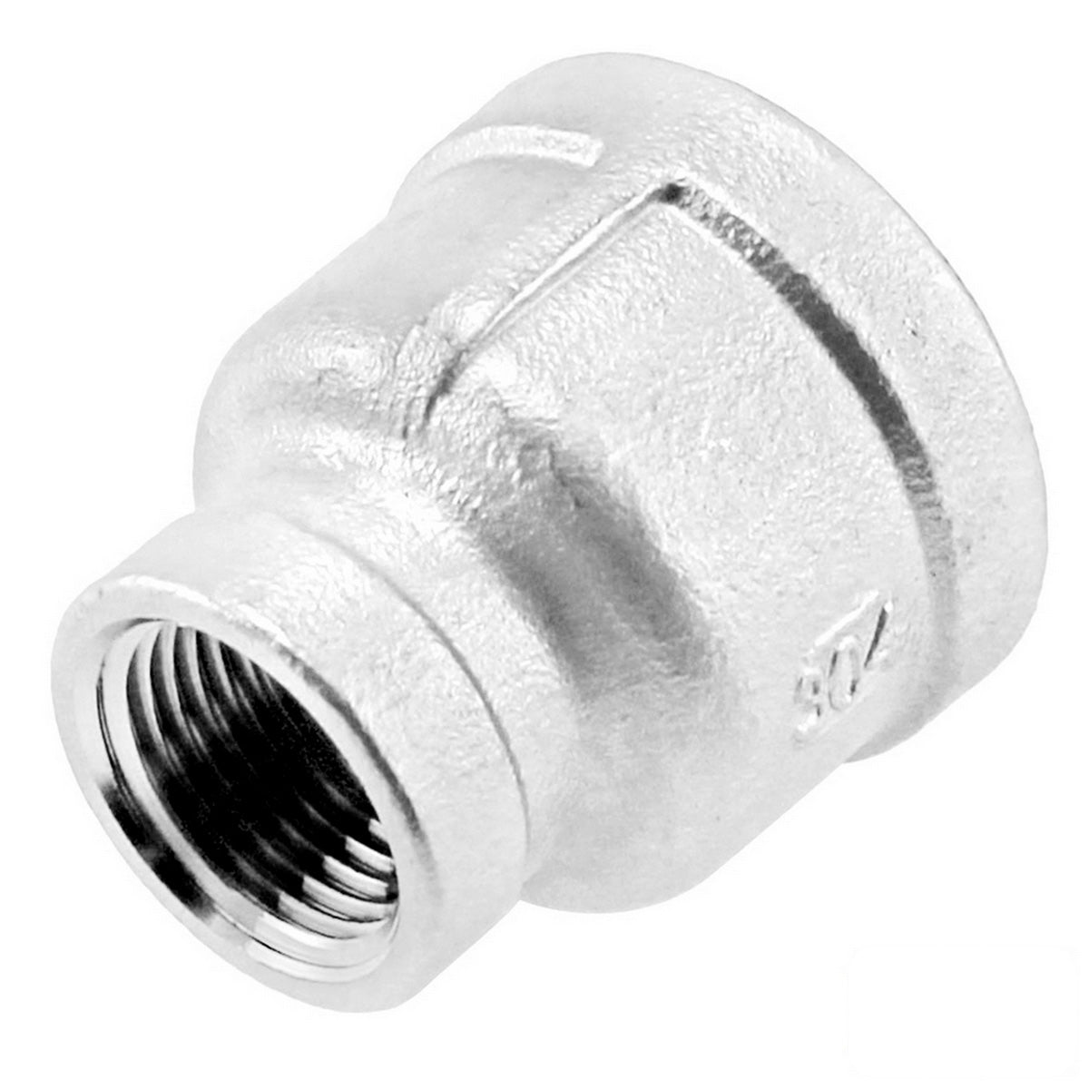 Stainless Steel Reducing Coupler - 1/2" Female BSP X 1/4" Female BSP