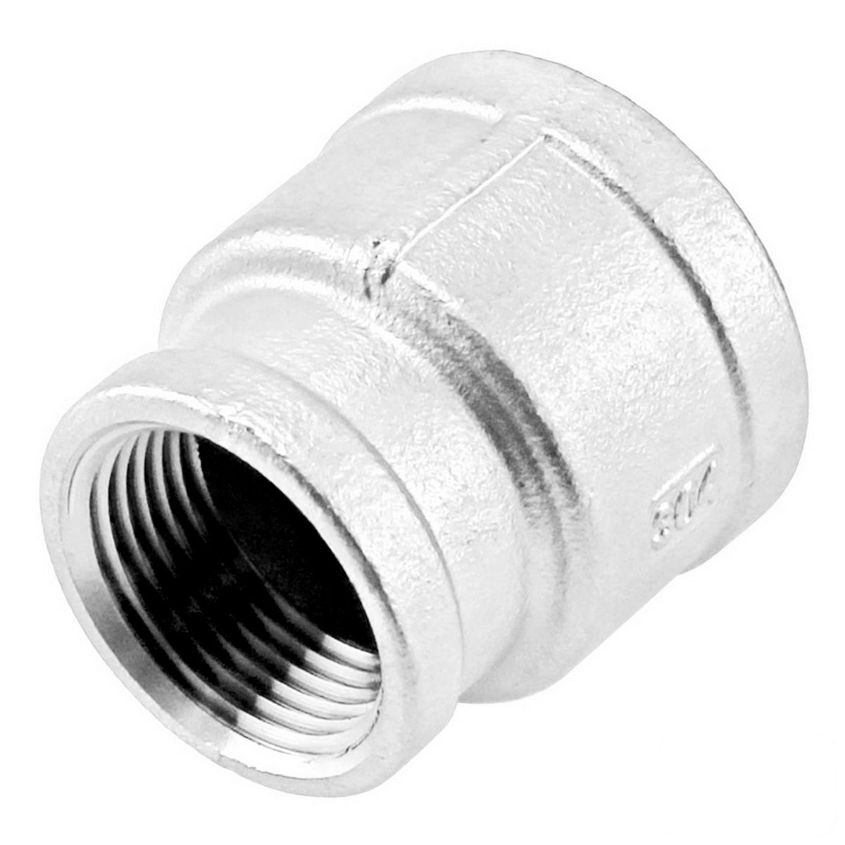 Stainless Steel Reducing Coupler - 3/4" Female BSP X 1/2" Female BSP