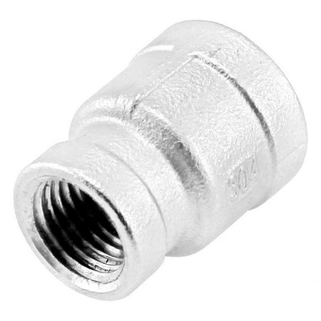Stainless Steel Reducing Coupler - 3/8" Female BSP X 1/4" Female BSP