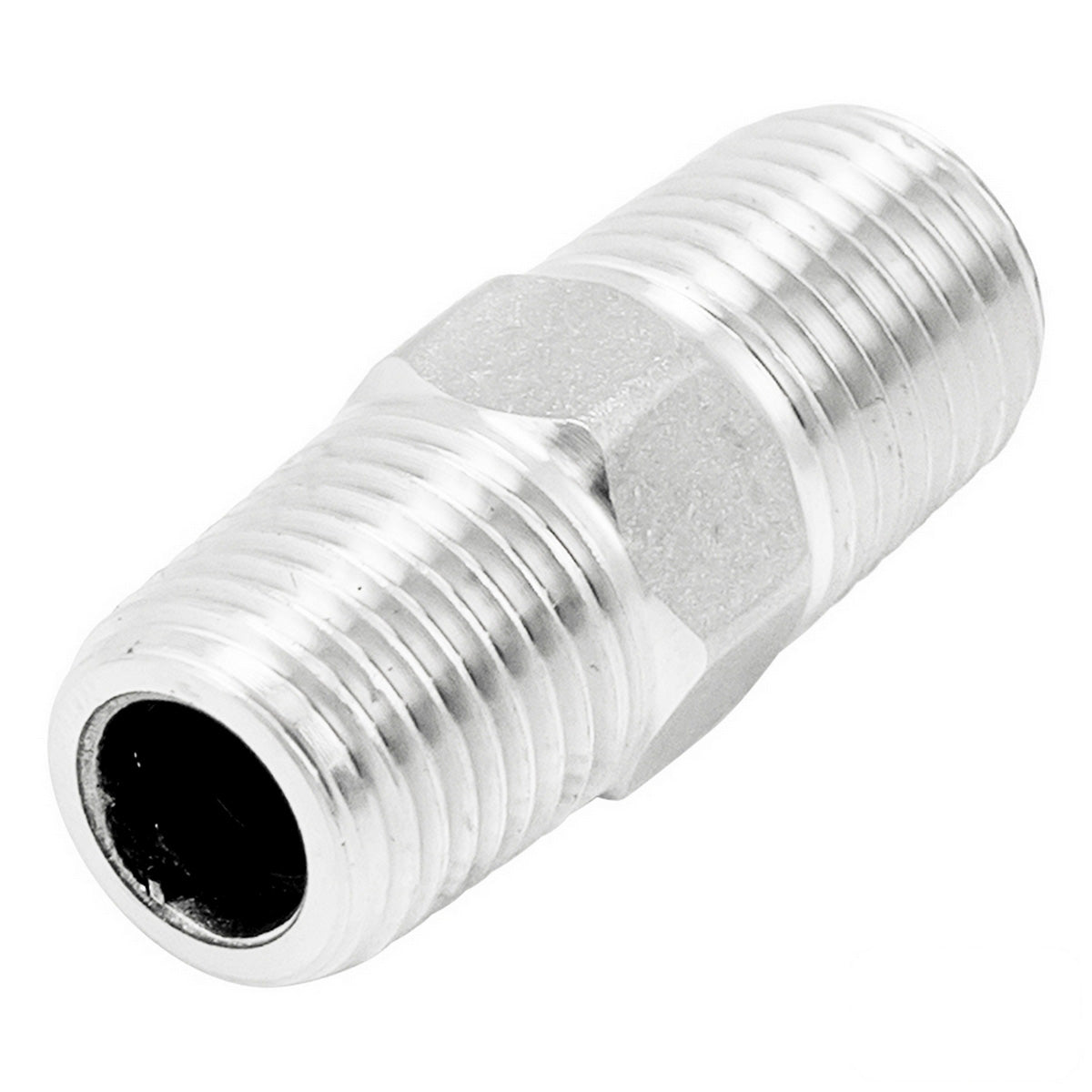 Stainless Steel Hex Nipple - 1/4" Male BSP (1 1/4")
