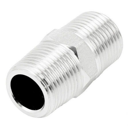 Stainless Steel Hex Nipple - 3/8" Male BSP (1 1/4")