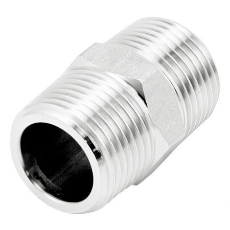 Stainless Steel Hex Nipple - 1/2" Male BSP (1 1/2")