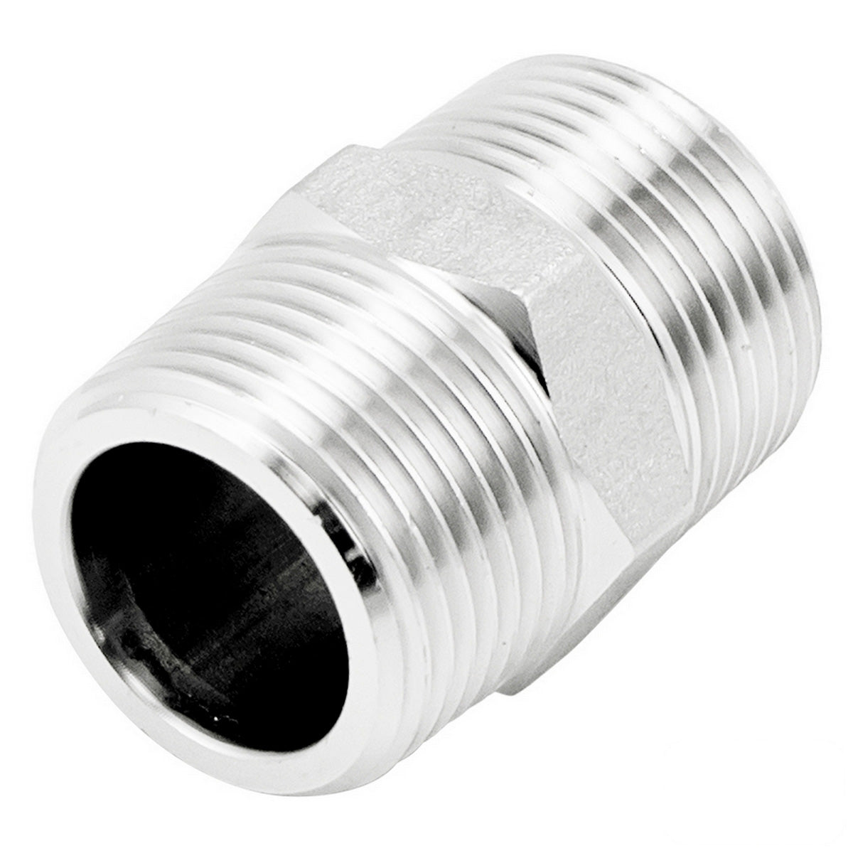 Stainless Steel Hex Nipple - 3/4" Male BSP (1 1/2")