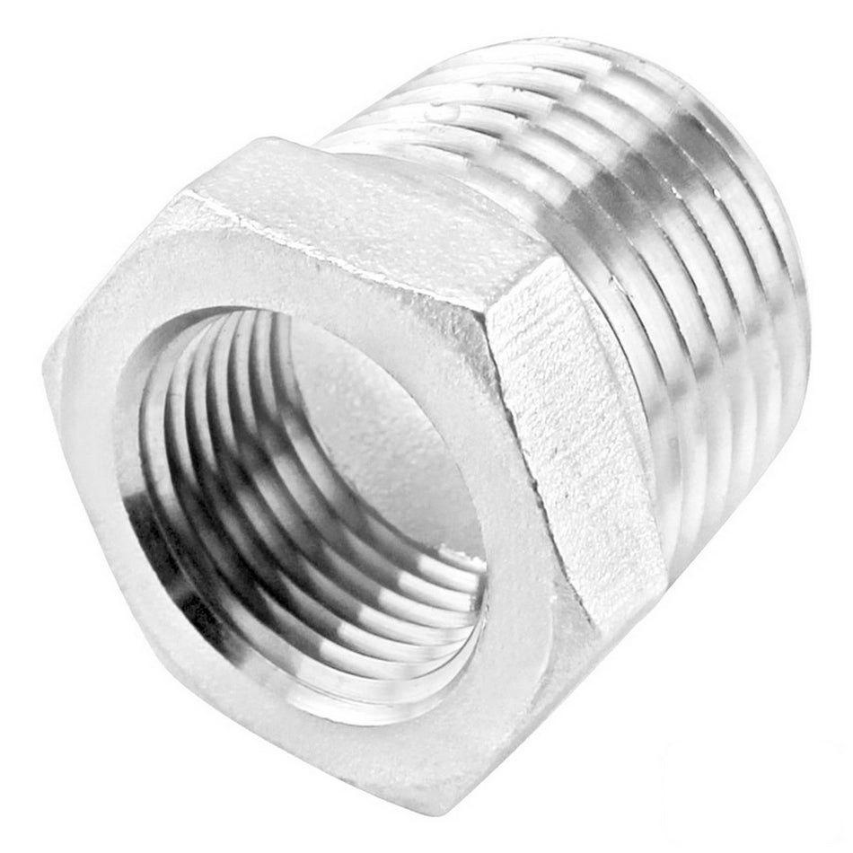 Stainless Steel Reducer Bushing - 1/4" Male BSP X 1/8" Female BSP
