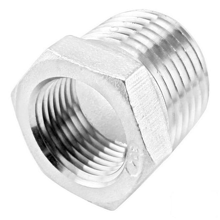 Stainless Steel Reducer Bushing - 3/8" Male BSP X 1/4" Female BSP
