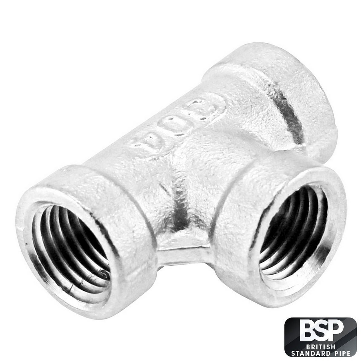 Stainless Steel Tee - 1/4" Female BSP