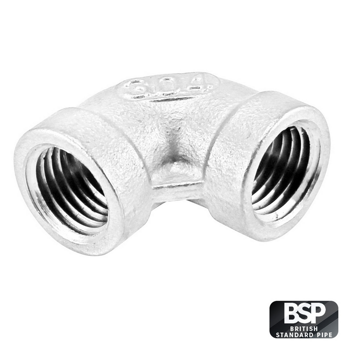 Stainless Steel 90° Elbow - 1/4" Female BSP