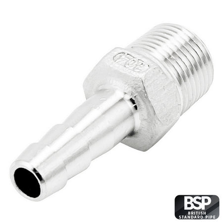Stainless Steel Fitting - 3/8" Male BSP X 3/8" OD Barb
