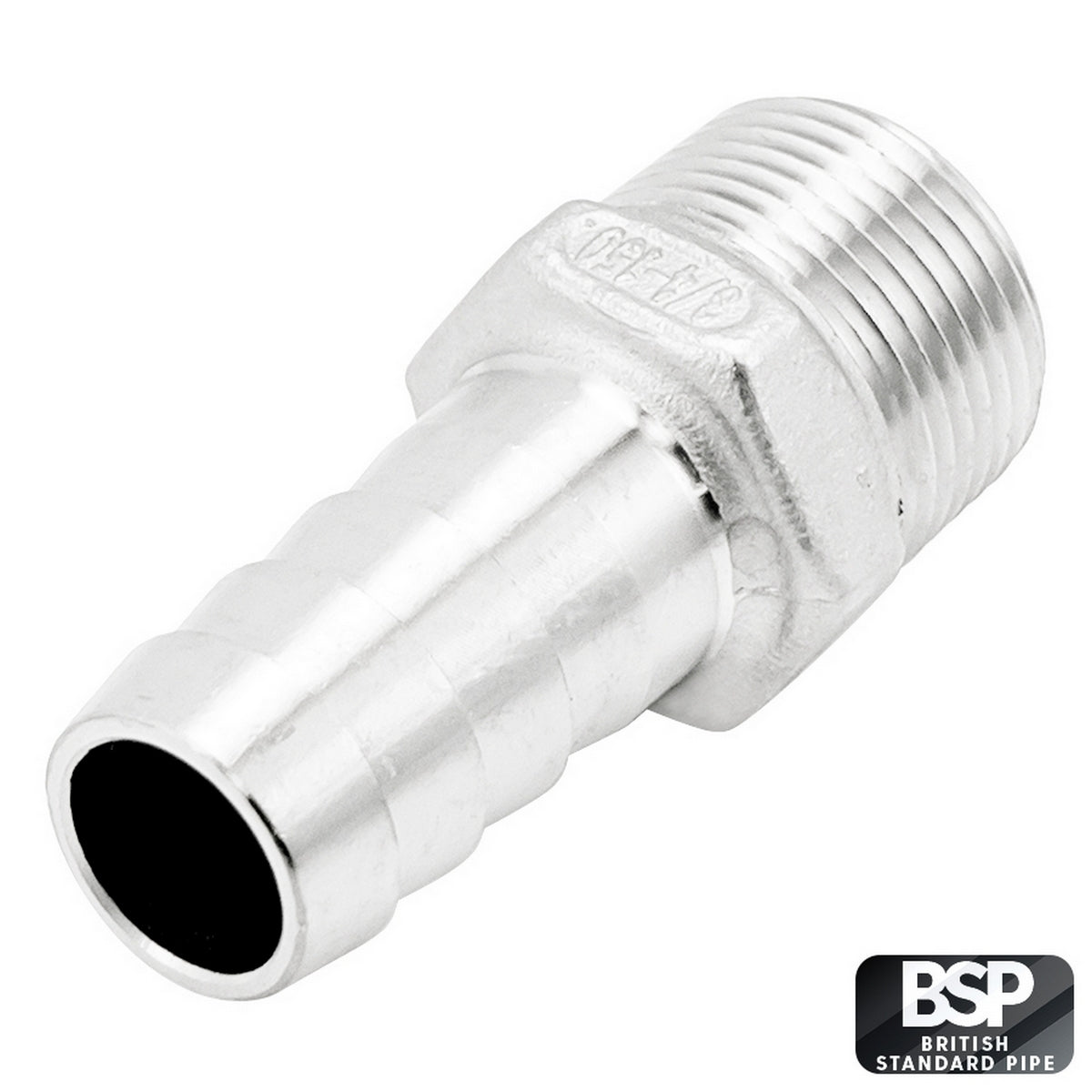 Stainless Steel Fitting - 3/4" Male BSP X 3/4" OD Barb