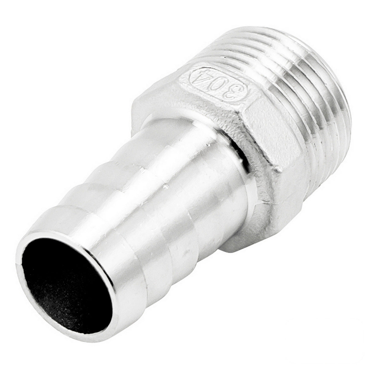 Stainless Steel Fitting - 1" Male BSP X 15/16" OD Barb