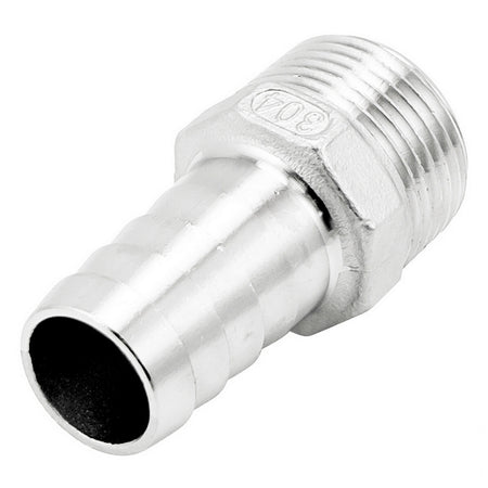 Stainless Steel Fitting - 1" Male BSP X 15/16" OD Barb