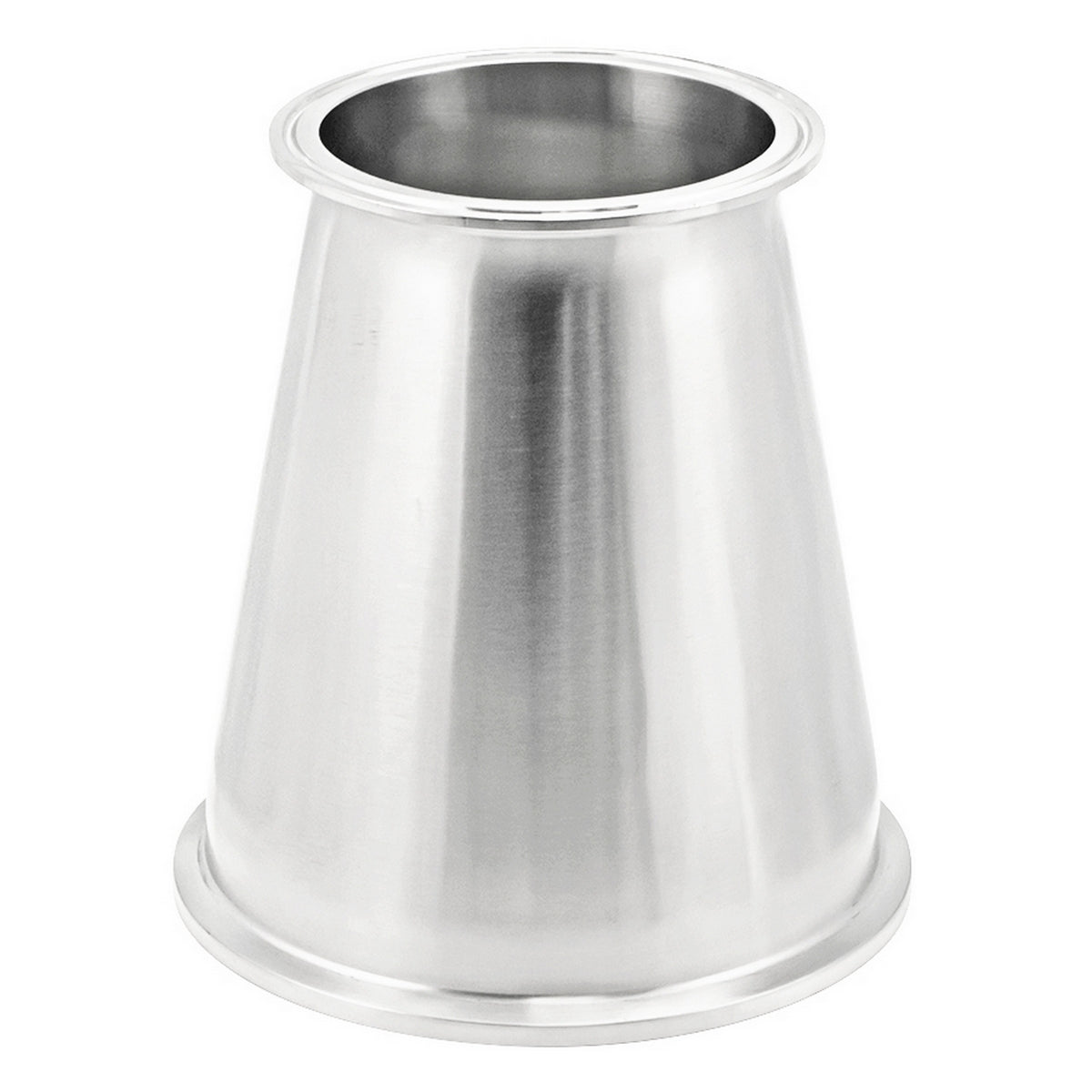 Stainless Steel Tri-Clover Concentric Reducer - 6" TC X 4" TC (Long)