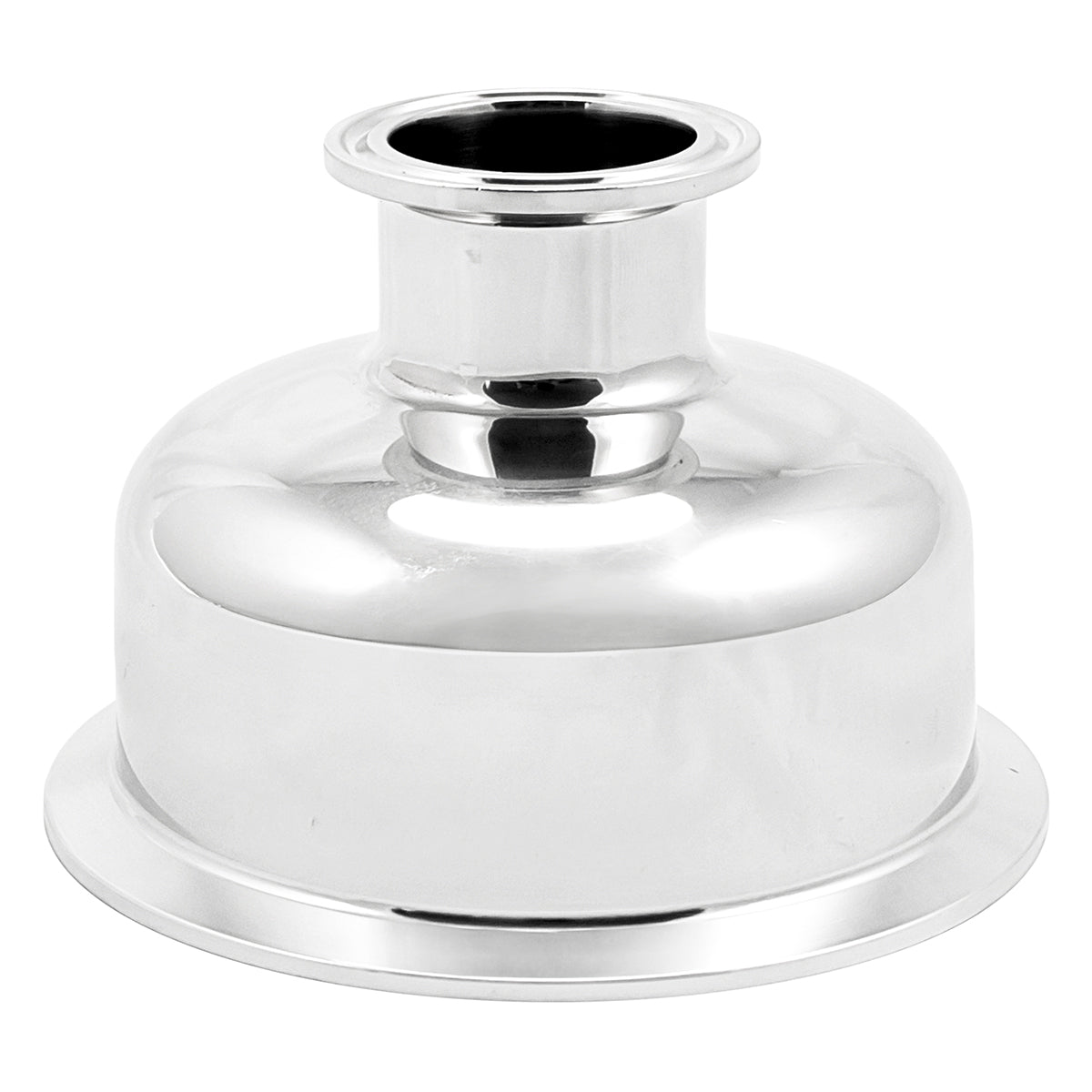 Stainless Steel Tri-Clover Concentric Bowl Reducer - 4" TC X 1.5" TC