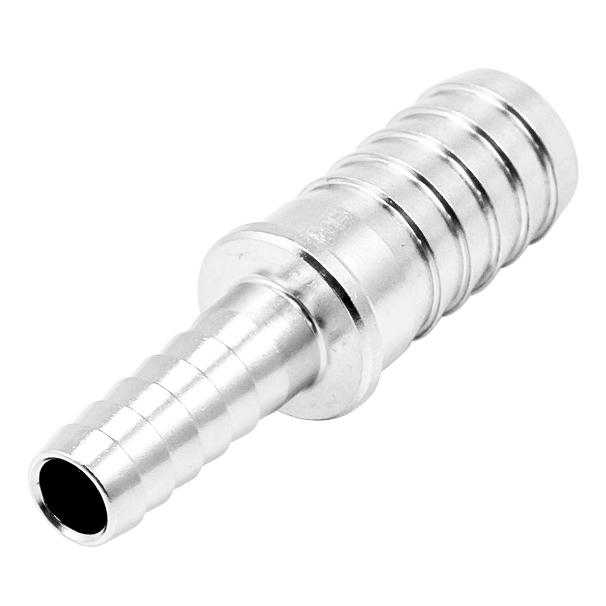 Stainless Steel Barbed Hose Splicer - 1/4" X 7/16"