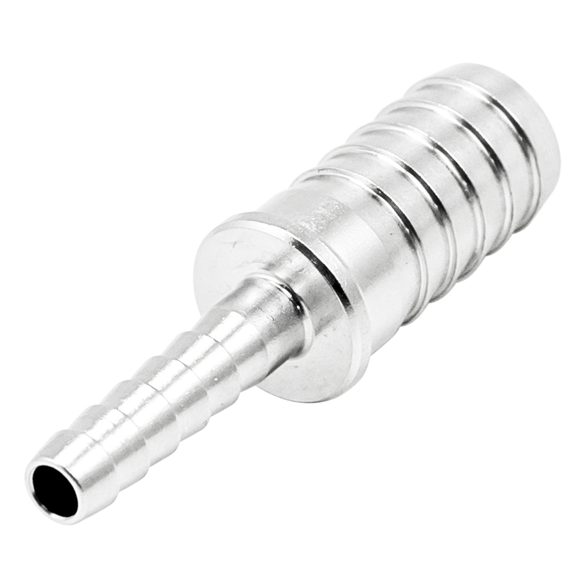 Stainless Steel Barbed Hose Splicer - 3/16" X 3/8"