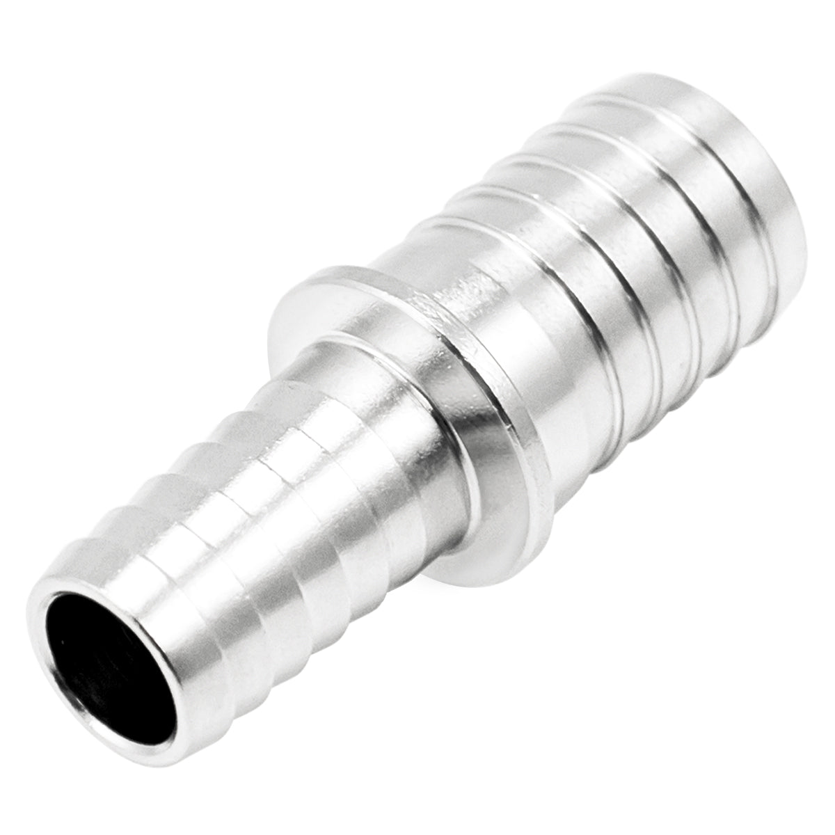 Stainless Steel Barbed Hose Splicer - 3/8" X 1/2"