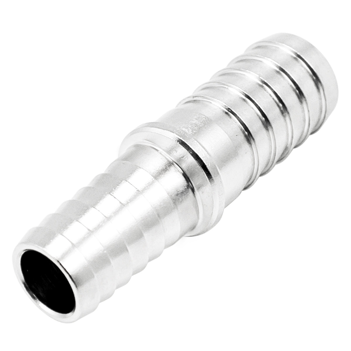 Stainless Steel Barbed Hose Splicer - 3/8" X 7/16"