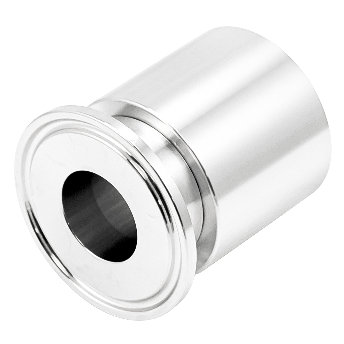 Stainless Steel Tri-Clover Swage Crimp Collar - 1.5" TC X 1" OD Barb