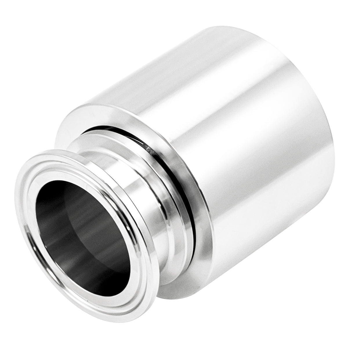 Stainless Steel Tri-Clover Swage Crimp Collar - 1.5" TC X 1 1/2" OD Barb