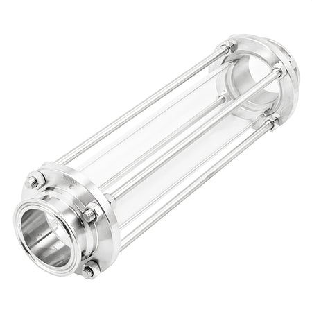 Stainless Steel Tall Tri-Clover Sight Glass - 2" TC (12")