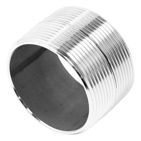 Stainless Steel Close Nipple - 2" Male NPT (1 1/2")