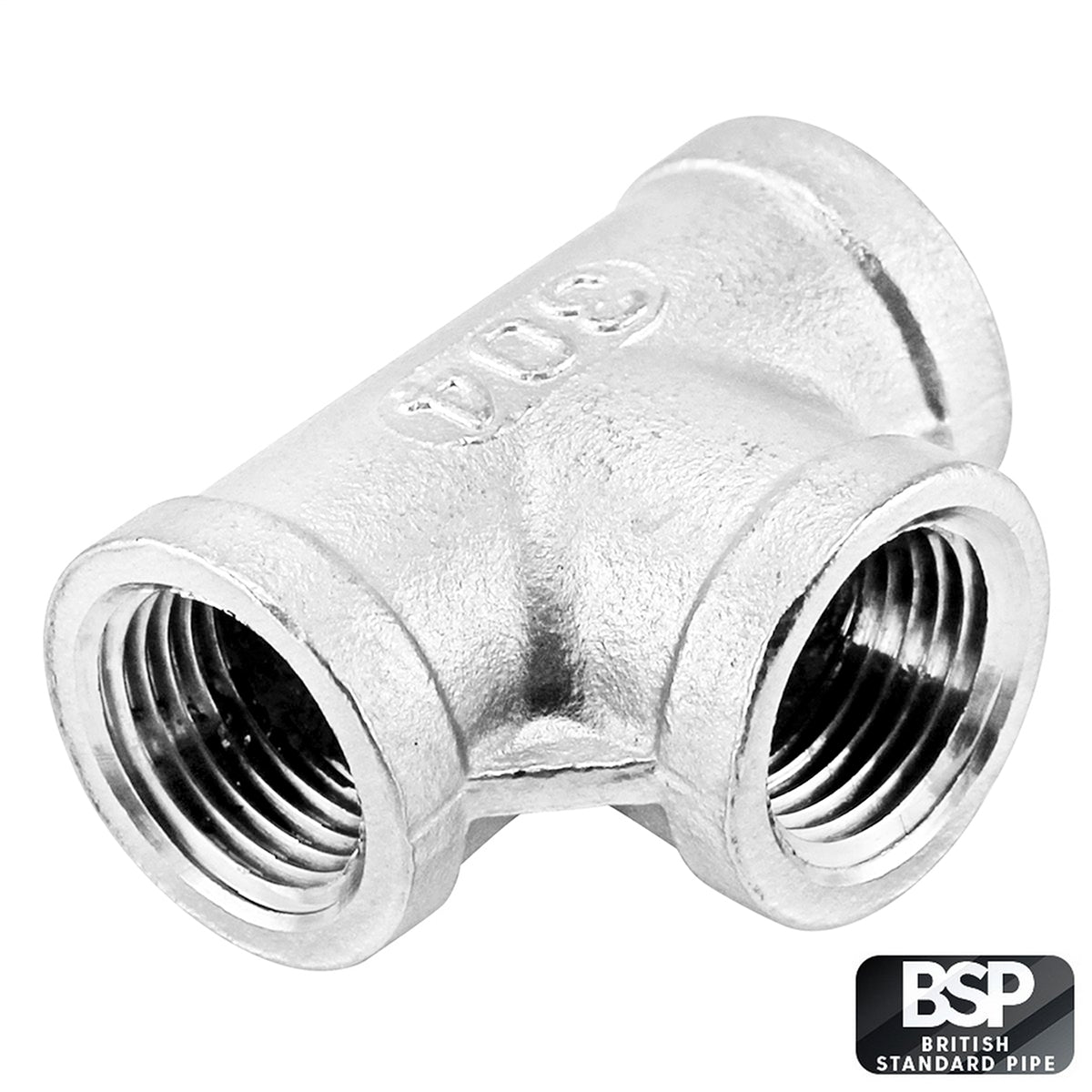 Stainless Steel Tee - 1/2" Female BSP