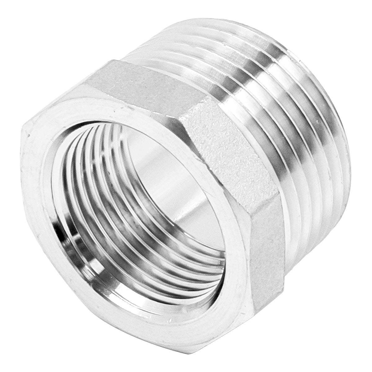 Stainless Steel Reducer Bushing - 1" Male BSP X 3/4" Female BSP