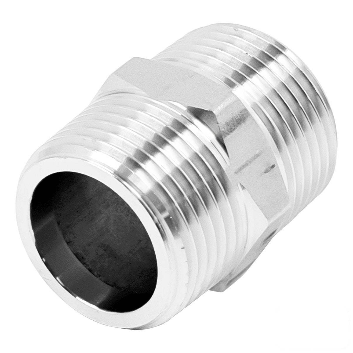 Stainless Steel Hex Nipple - 1" Male BSP (1 3/4")