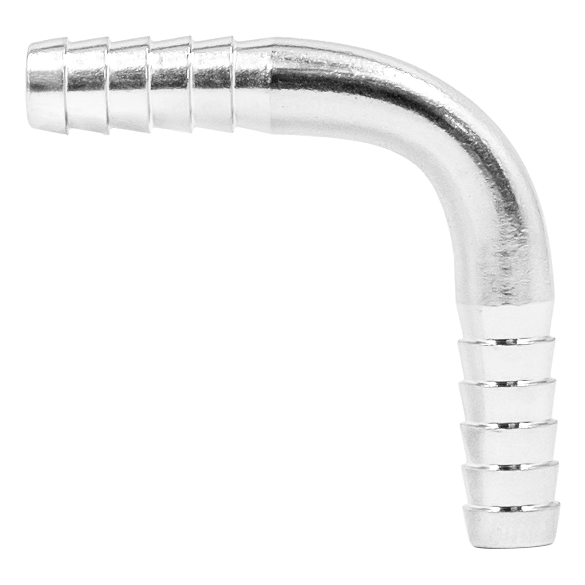 Stainless Steel Barbed Hose Splicer 90° Elbow - 3/16"